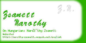 zsanett marothy business card
